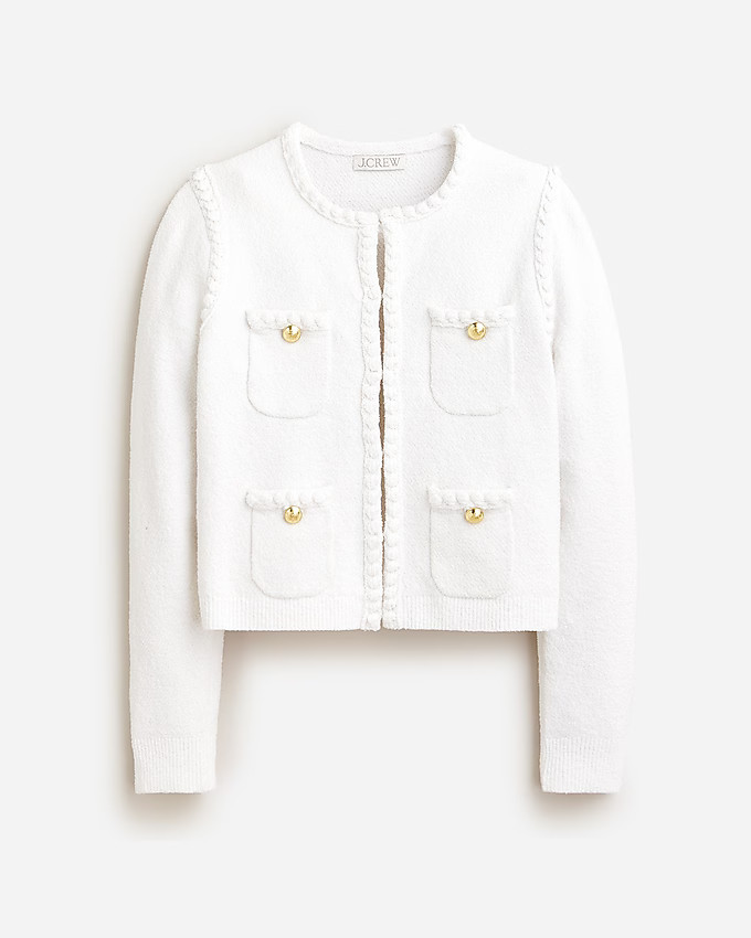 Odette sweater lady jacket in cotton-blend bouclé | J. Crew US