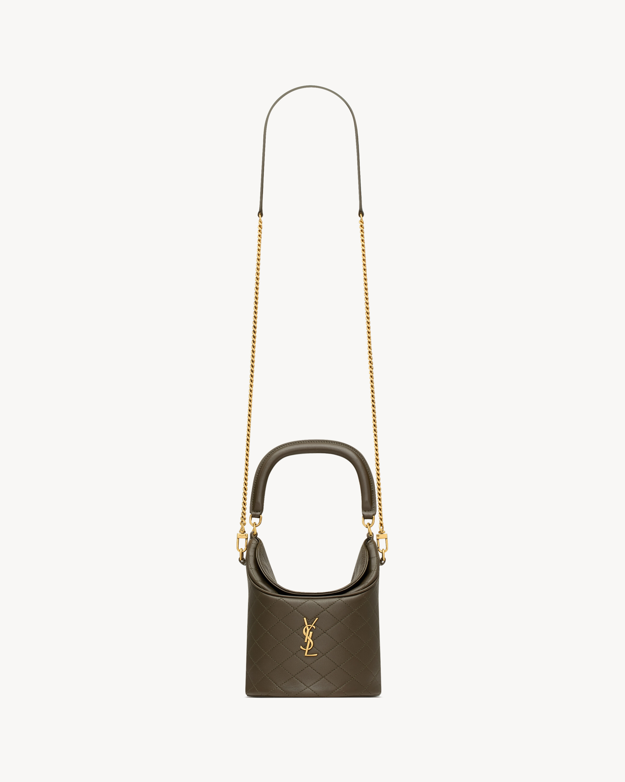 Saint Laurent Gaby Bucket Bag In Lambskin - Green - Women - One Size | Saint Laurent Inc. (Global)