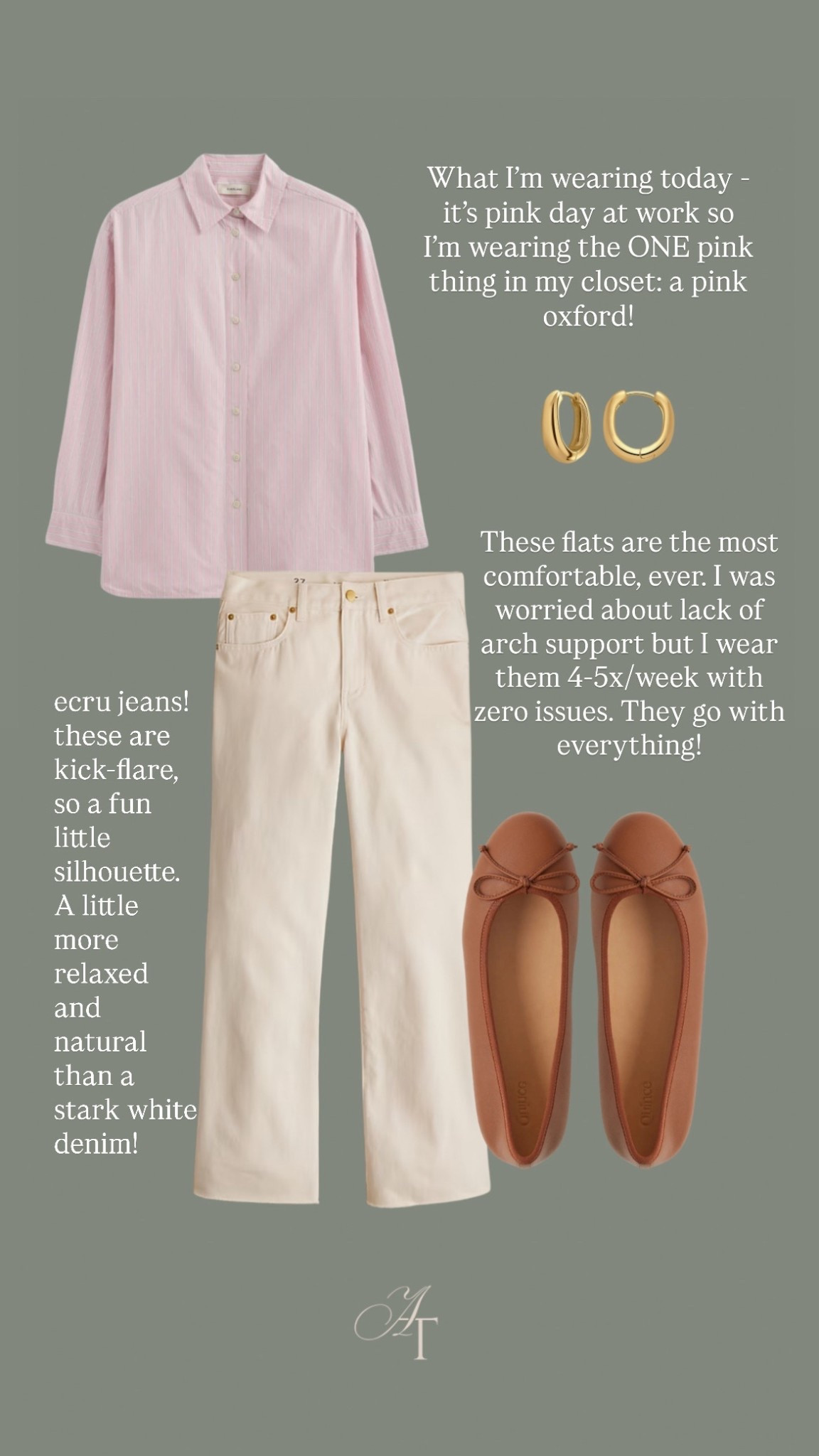 Pink Oxford, Oxford shirt, ecru jeans, kick flare jeans, back to school outfit, work outfit, casual Friday, spirit day outfit, easy outfit ideas, teacher outfit

#LTKPetite #LTKFindsUnder100 #LTKMidsize