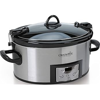 Crock-Pot 6 Quart Cook & Carry Programmable Slow Cooker with Digital Timer Stainless Steel (CPSCV... | Amazon (US)