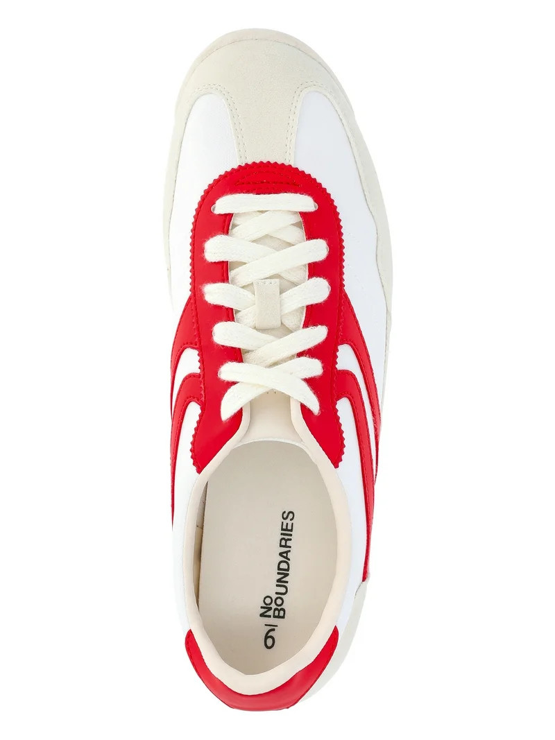 No Boundaries Retro Lace-Up Sneakers, Women's | Walmart (US)