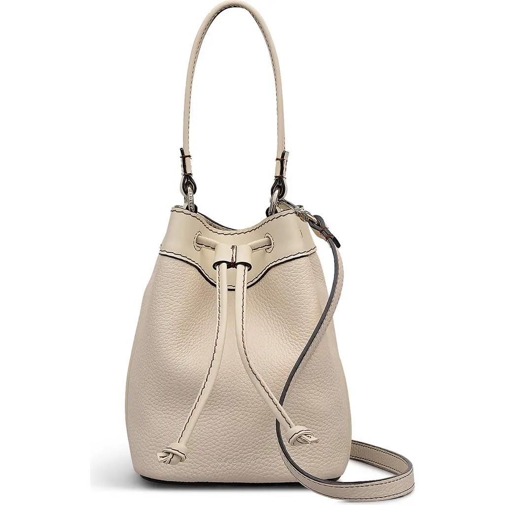 Radley Albany Avenue Mini Drawstring Leather Crossbody Bag in Salt at Nordstrom Rack | Nordstrom Rack