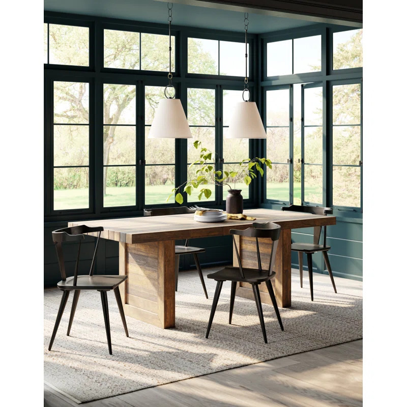 Alfa 82'' Pine Solid Wood Dining Table | Wayfair North America