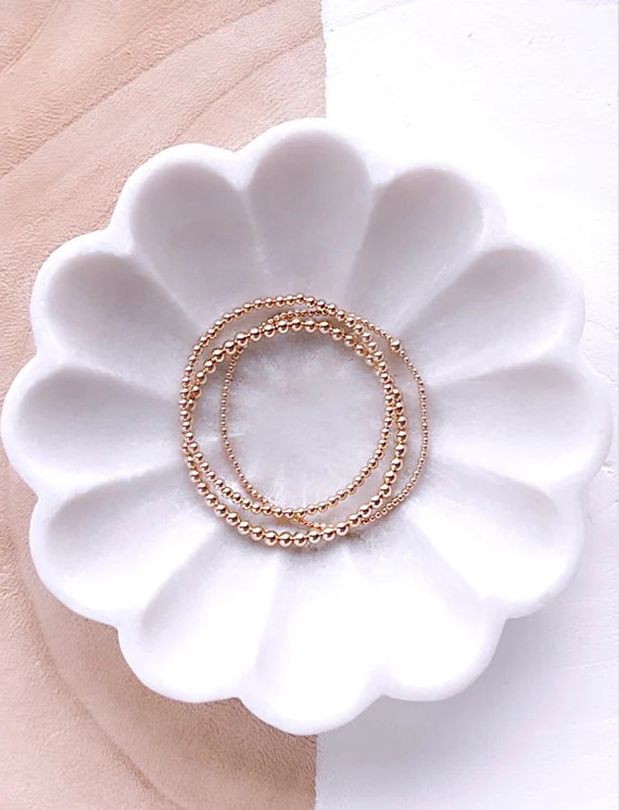 Mini Gold Digger Stack 14kt Filled yellow Gold Ball Beaded - Etsy | Etsy (US)