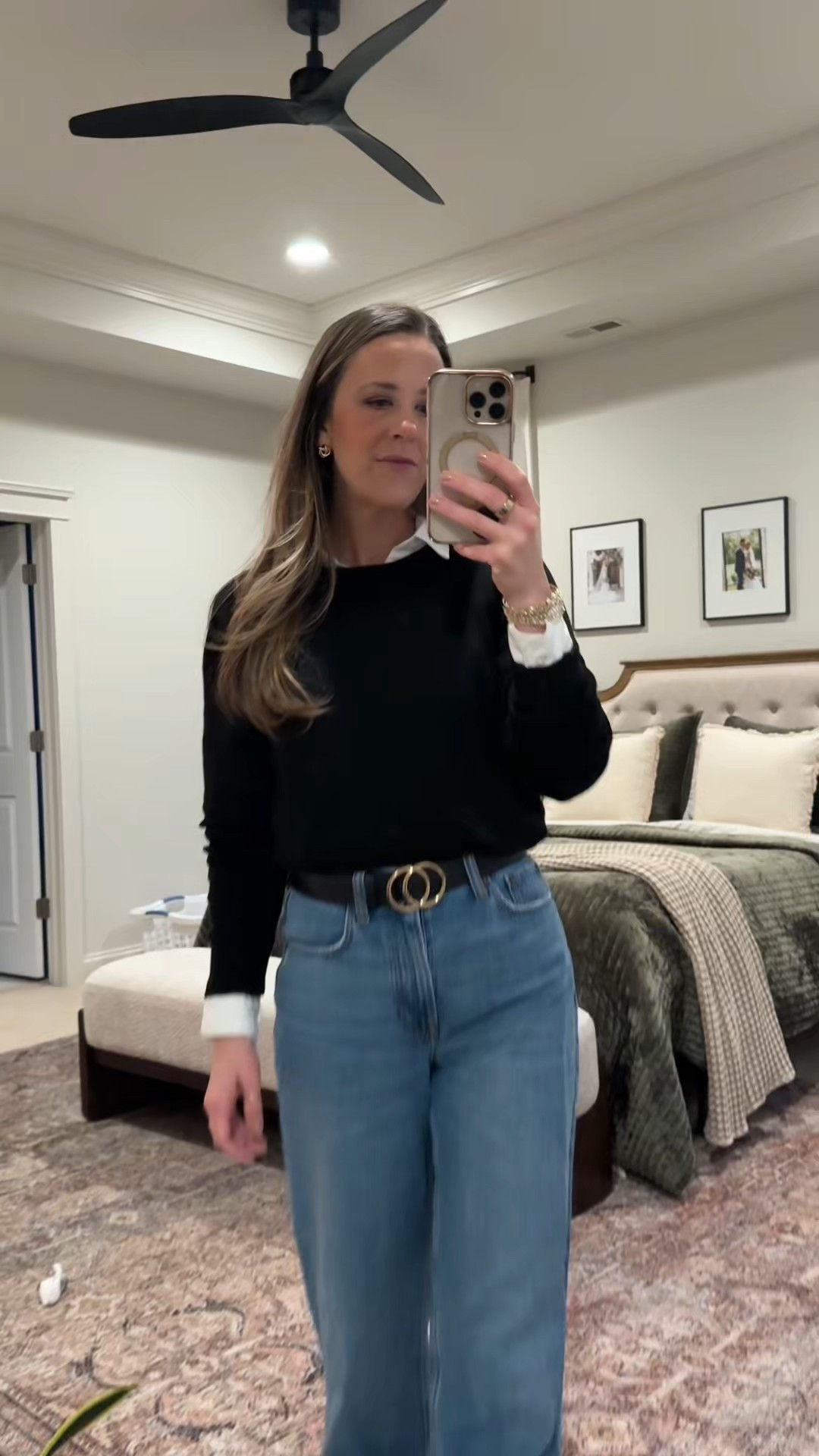 Using Pinterest as my style inspiration for the week 🤎
Starting with this timeless look — a combo that always works:
• Amazon black sweater (S)
• Old Navy button-down layered underneath
• Abercrombie high-rise loose jeans (25R)

A classic, easy-to-recreate outfit that feels elevated but not overthought — proof that the best looks are usually the simplest one



#LTKWorkwear #LTKgrwm
