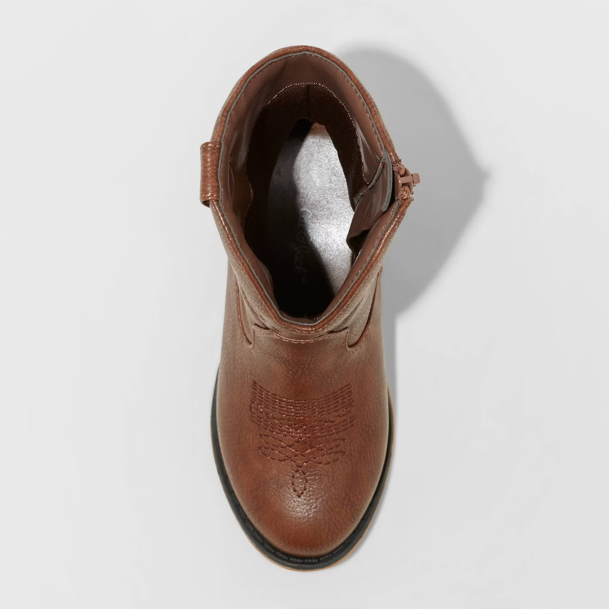 Toddler Memphis Zipper Western Boots - Cat & Jack™ Cognac 5T | Target