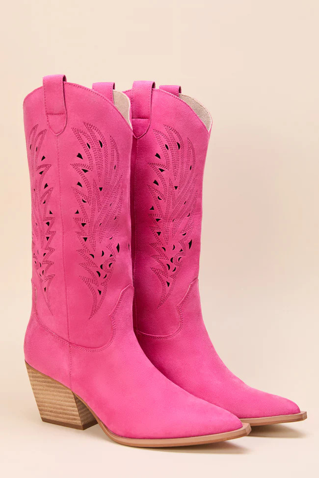 The Perfect Pink Cutout Cowboy Boots | Pink Lily