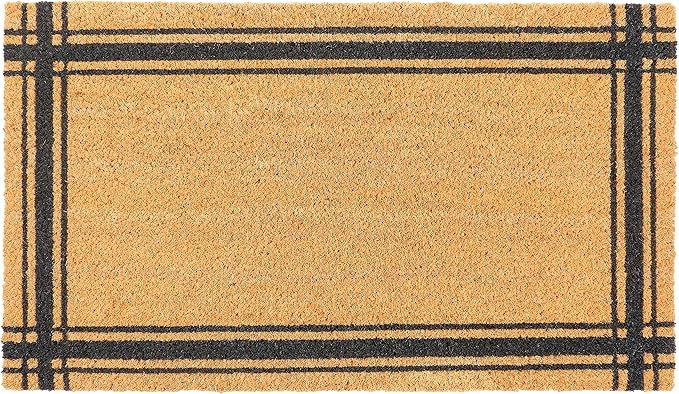 KAF Home Coir Doormat, Heavy-Duty, Weather Resistant, Non-Slip PVC Backing, 17 by 30 Inches, Blac... | Amazon (US)