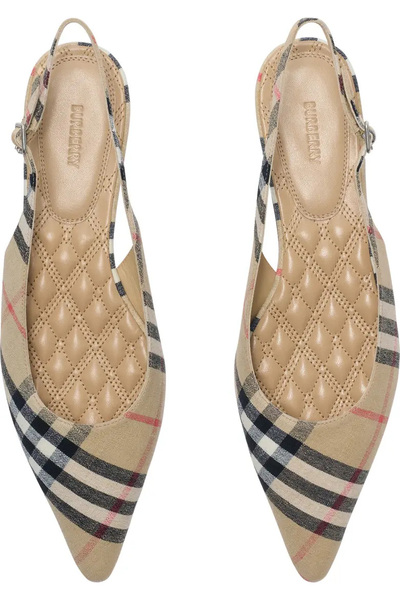 Check Dame Slingback Ballerinas (Women) | Nordstrom | Nordstrom