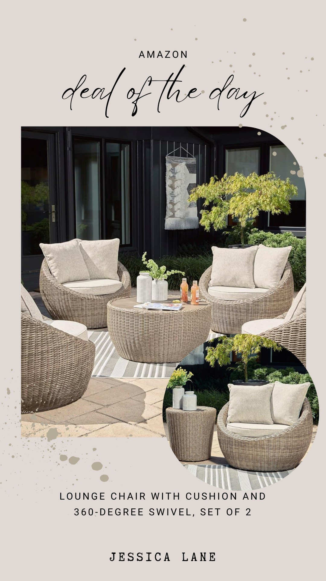 A 360° swivel outdoor wicker chair set that blends comfort with modern patio style#outdoorliving #patiodecor #modernpatio

#LTKSeasonal #LTKHome #LTKSaleAlert