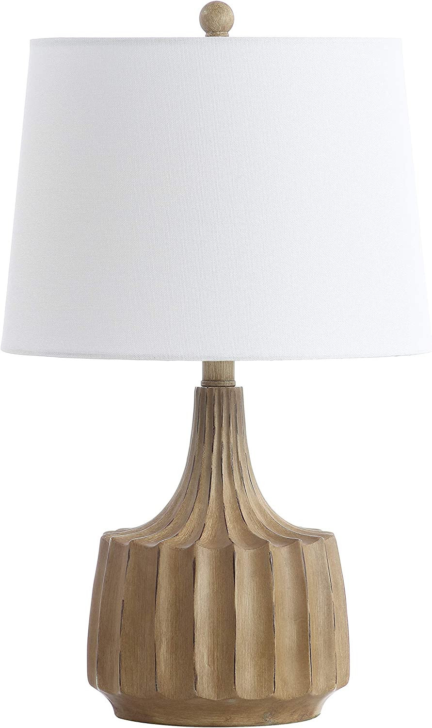 Safavieh Lighting Collection Shiloh Wood Finish 22-inch Bedroom Living Room Home Office Desk Nigh... | Amazon (US)