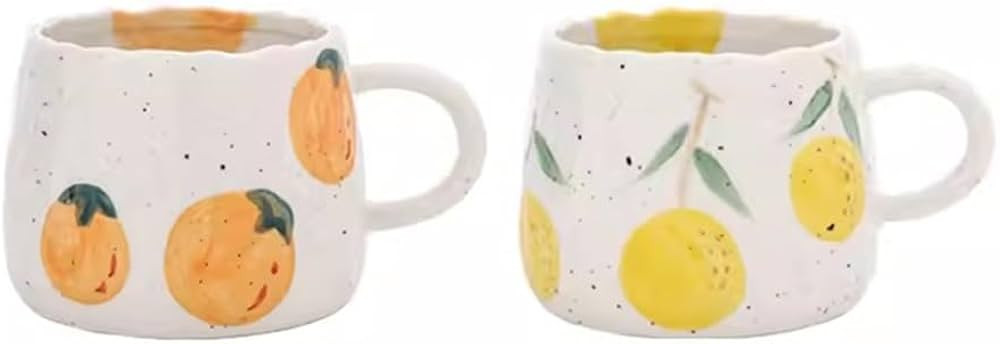 coffee cups, 10.5oz Coffee Cup, With Handle Ceramic Mug Breakfast Cup, Suitable For Latte America... | Amazon (US)