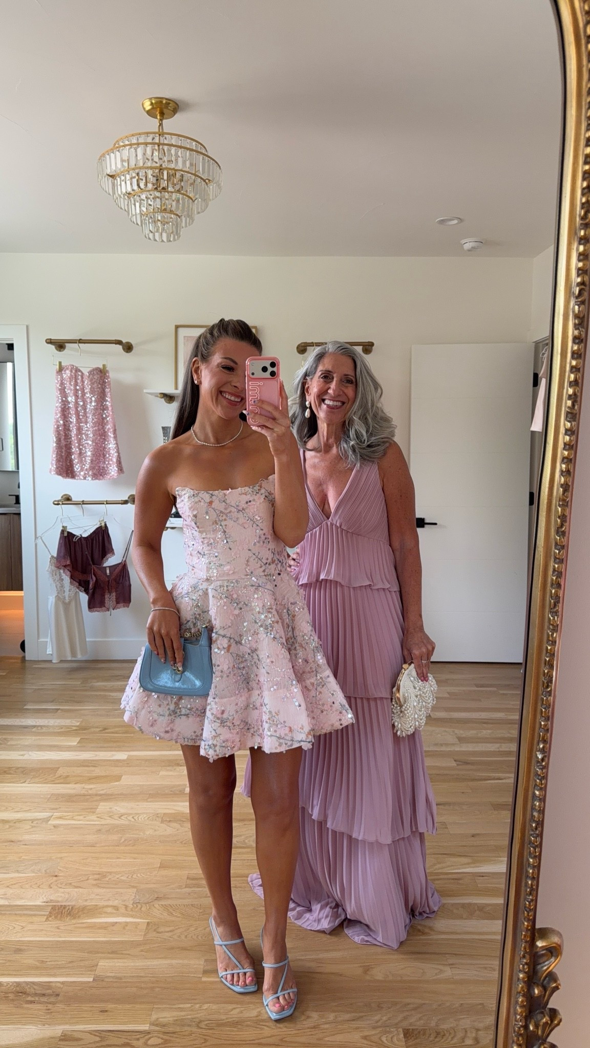 Mom and me wedding guest and formal summer event dresses 💐

Mac Duggal code: Emerson10

Wearing my usual small/2
Sized down in the strapless pink mini dress to a 0

Mom typically wears a medium/6!

Wedding guest
Formal event
Black tie
Metallic
Sequin 
Floral dress
Satin 
Tulle
Special occasion
Summer event

#LTKootd #LTKSeasonal #LTKWedding