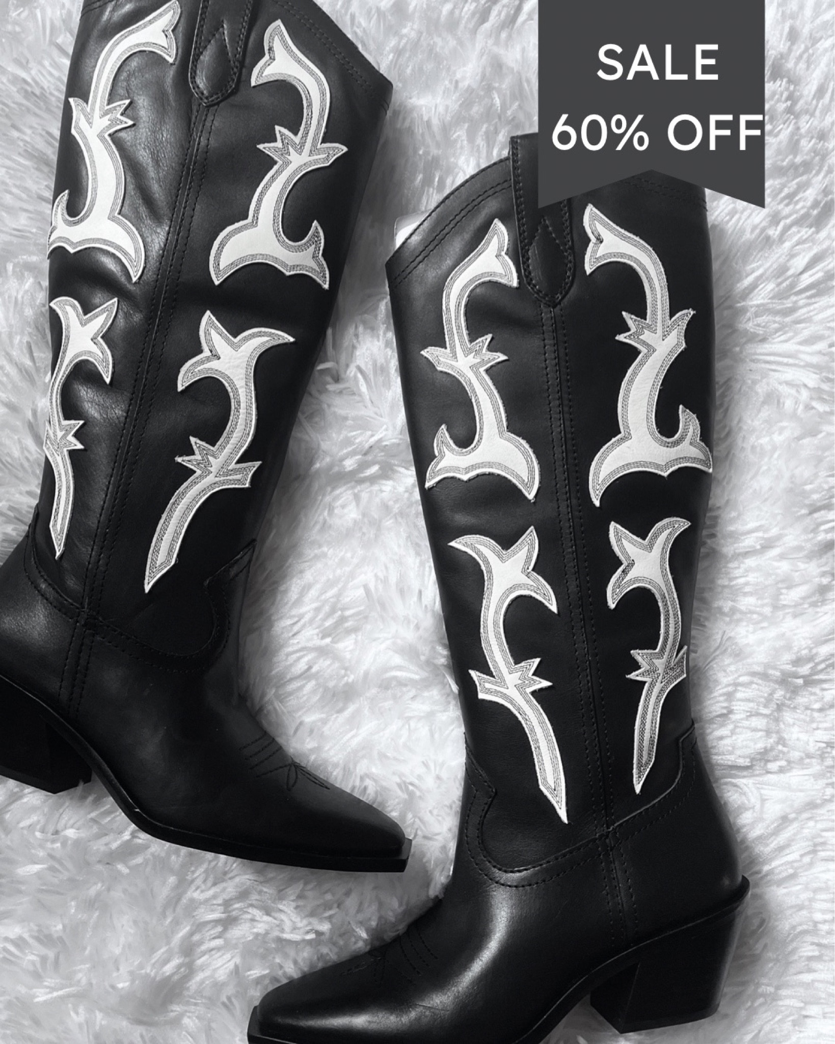 Bought these during the Nordstrom Anniversary Sale— The price now is even less!!!  I pair these with my black monochromatic outfits or anything Black + White
Boots - Fall Outfit - Holiday Outfit - Western Boots - Shoes

Follow my shop @fashionistanyc on the @shop.LTK app to shop this post and get my exclusive app-only content!

#liketkit #LTKsalealert #LTKshoecrush #LTKsalealert #LTKfindsunder100 #LTKstyletip
@shop.ltk
https://liketk.it/4sfzn