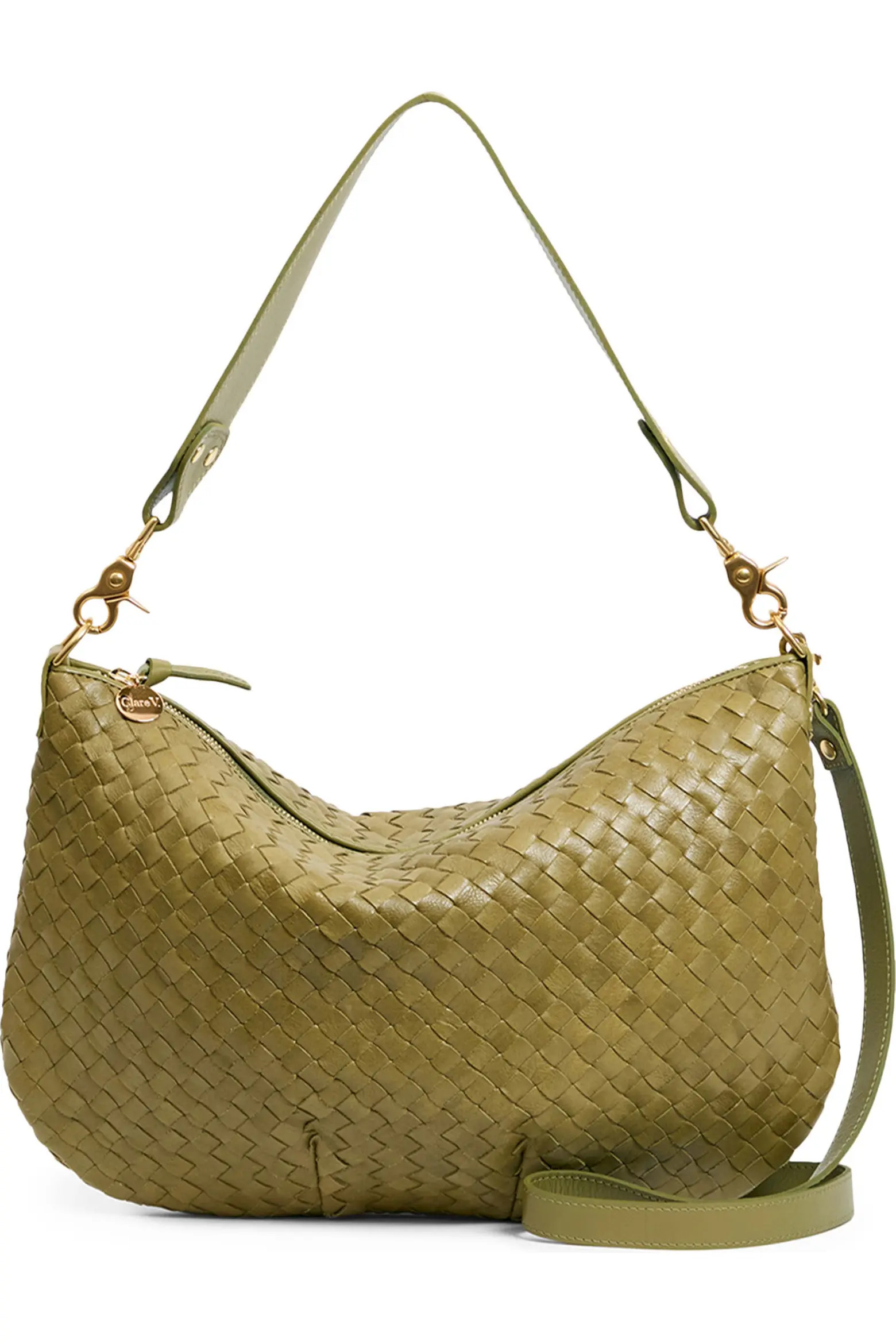 Clare V. Moyen Messenger Woven Leather Bag (Women) | Nordstrom | Nordstrom