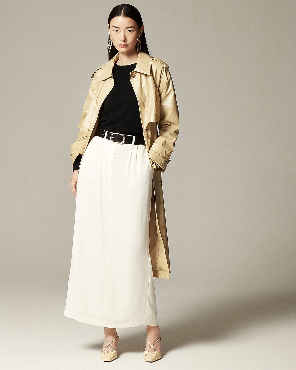 Trouser maxi skirt in viscose crepe | J. Crew US