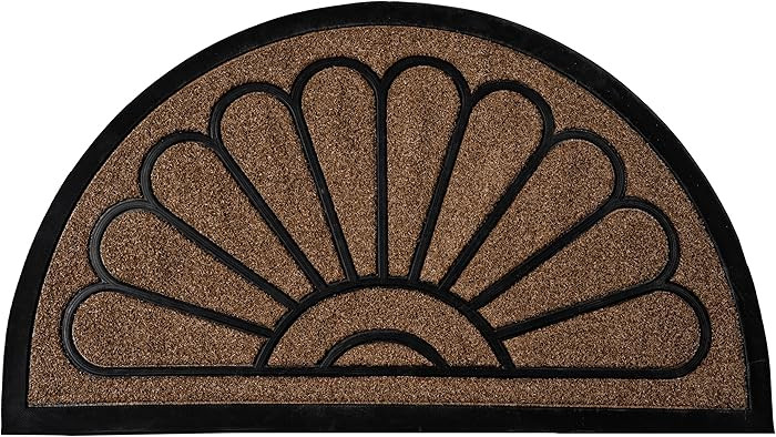 ubdyo Front Door Mat - Low Pile Front Half Circle Door Mat Outside Entrance - Muddy Dirt Trapping... | Amazon (US)