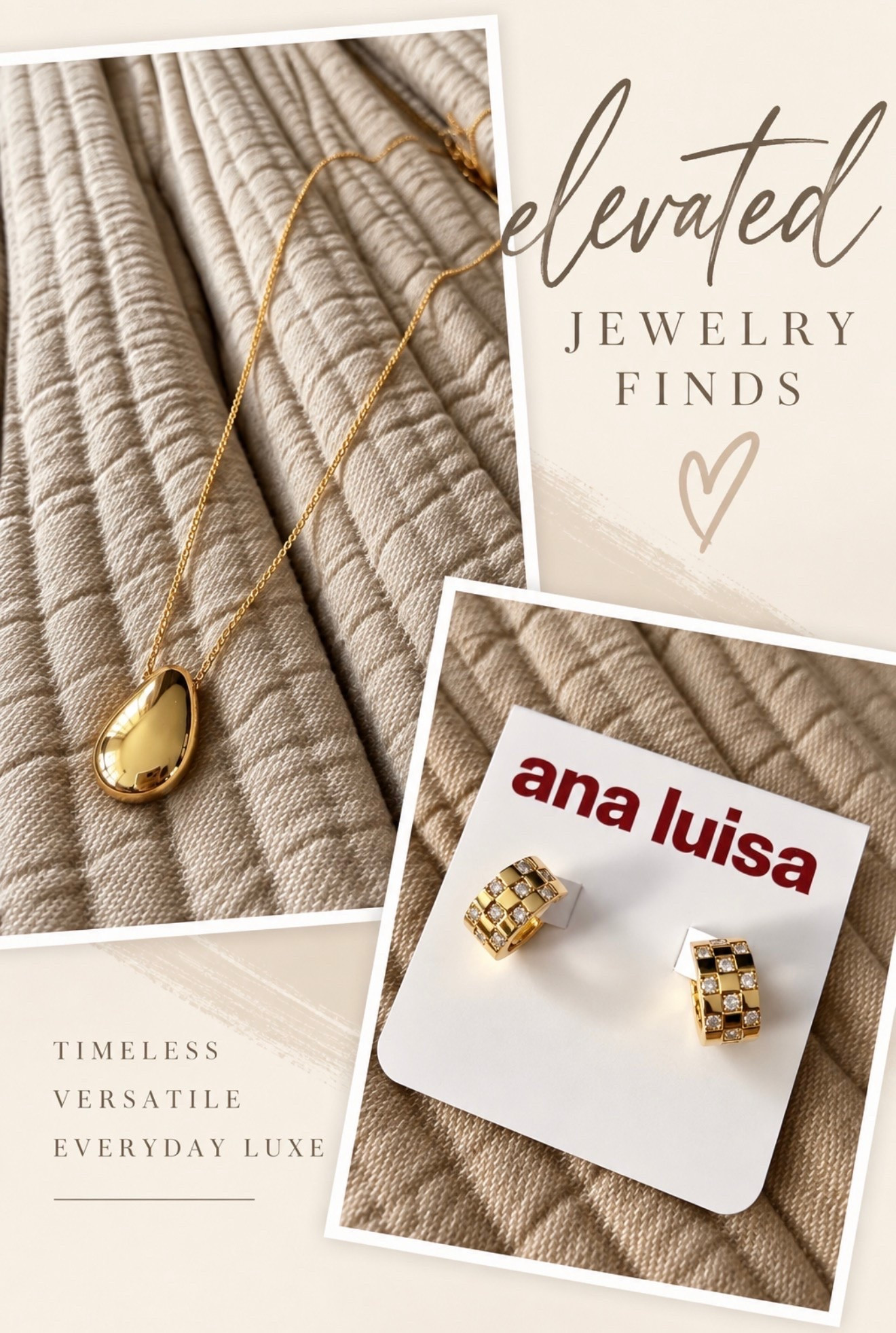@analuisany #ad Versatile new jewelry finds. Effortless enough to wear everyday and elevated enough for date night. Also make great gift ideas for that hard to buy for girlfriend or mother in law. 🎁