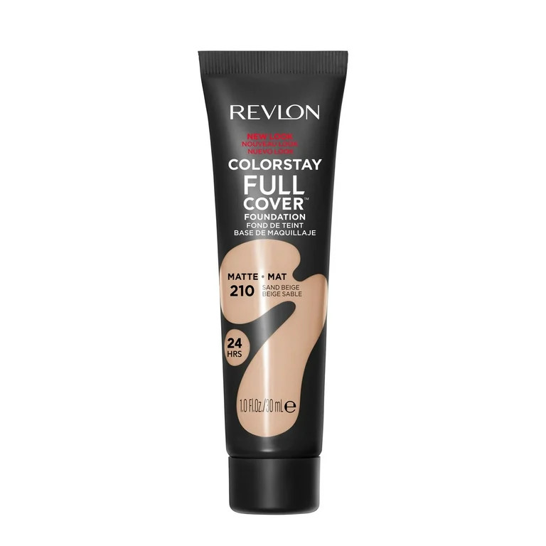 Revlon ColorStay Full Coverage Cream Foundation Makeup, Matte Finish, 210 Sand Beige, 1.0 fl oz | Walmart (US)
