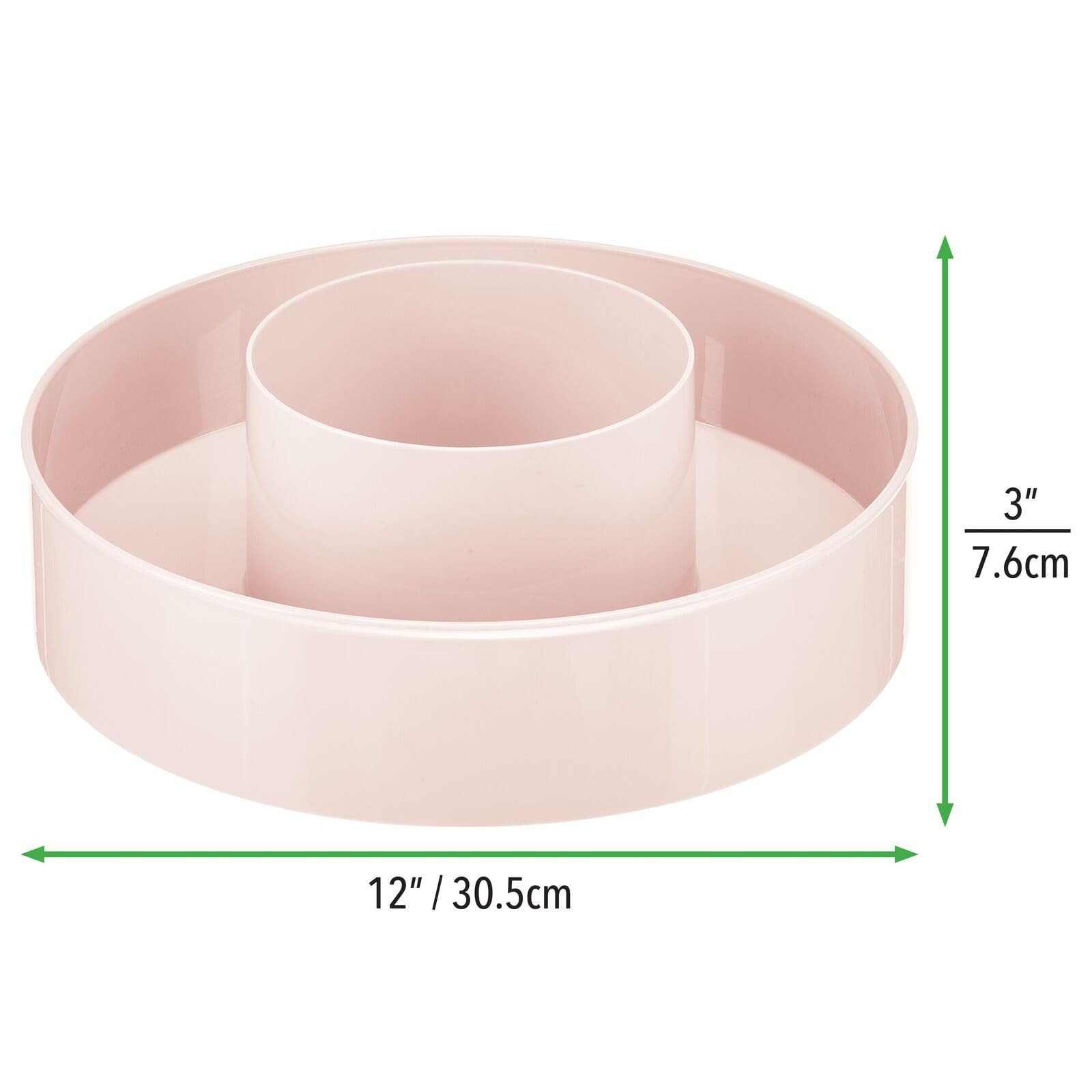 mDesign Plastic Lazy Susan Round Turntable Storage Tray - Rotating Organizer for Makeup, Cosmetic... | Amazon (US)