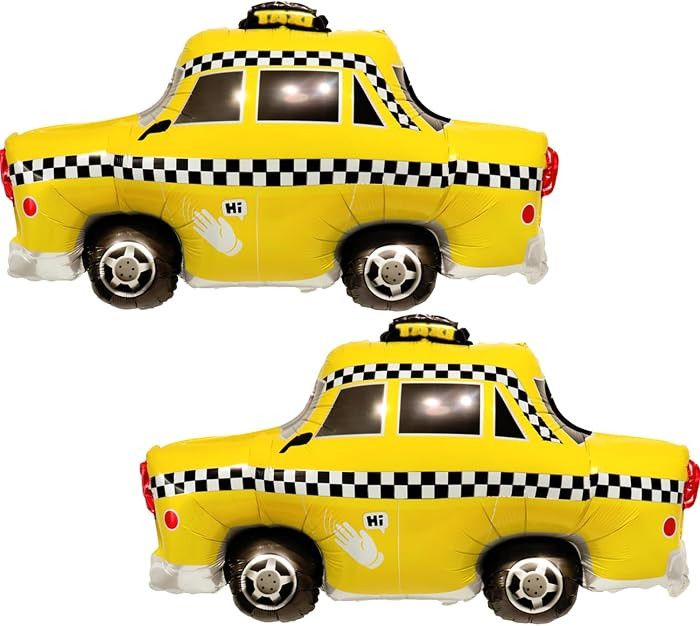 2pcs Taxi Balloons NYC Balloons for New York Birthday Party Decorations Sex and The City Party De... | Amazon (US)