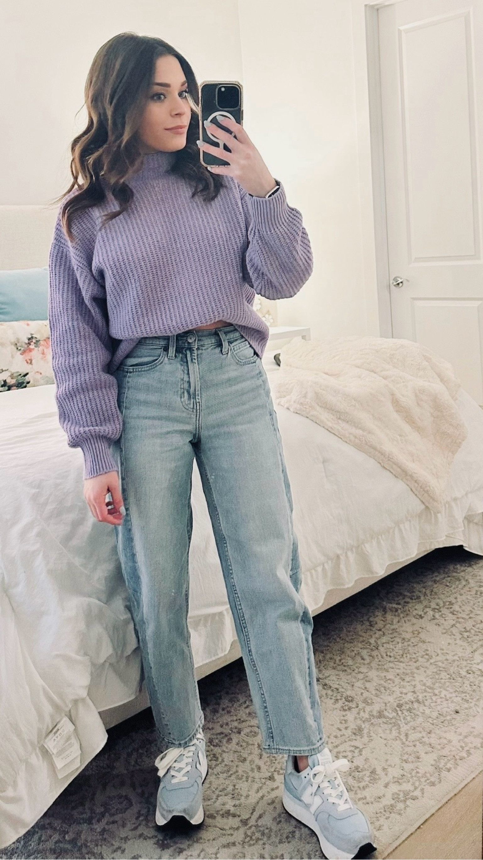 Wearing a small in the sweater and a 00 in the jeans! 😍🥰

#LTKSaleAlert #LTKFindsUnder100 #LTKSeasonal