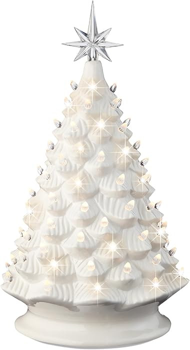 Best Choice Products 18in Large Ceramic Christmas Tree, Pre-lit Hand-Painted Tabletop Holiday Dec... | Amazon (US)