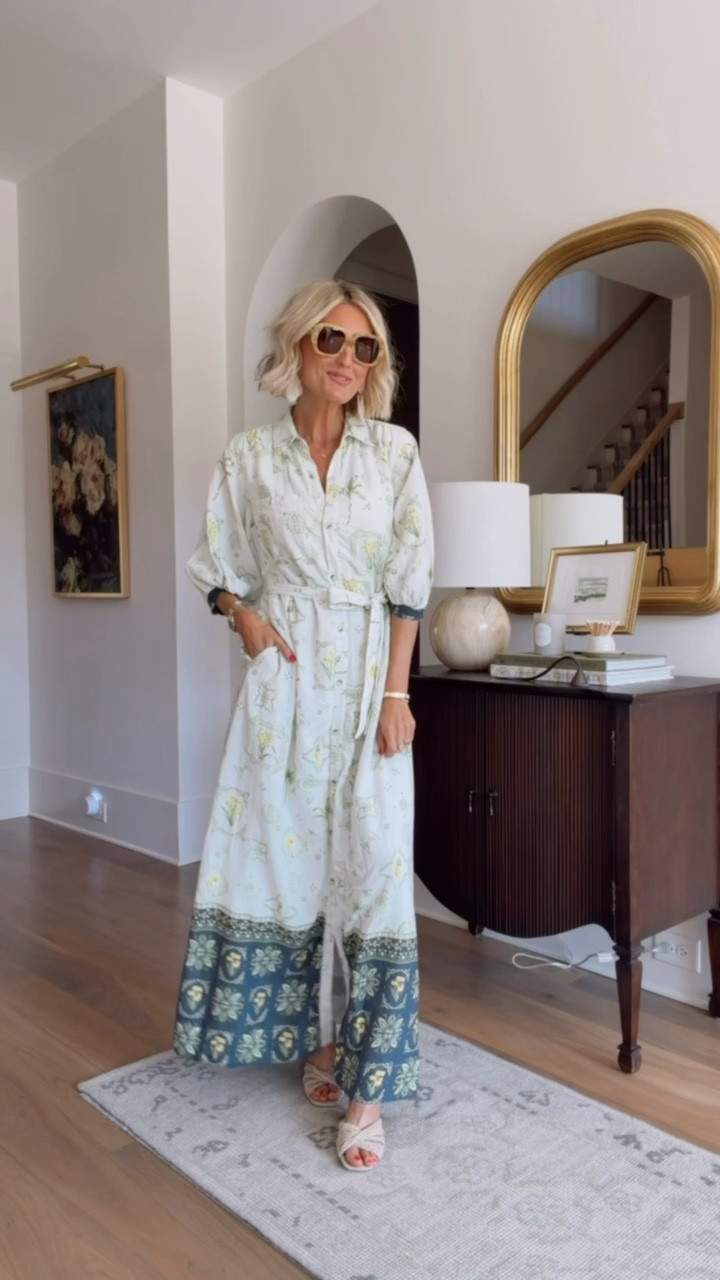 Love the pattern of this maxi dress! I’ve actually had this dress before in a different pattern! I really like the silhouette & fit! Wearing XS! Use code LOVERLY20 for 20% off when you spend $100 or more at Anthro this weekend! 

Loverly Grey, Anthropologie sale, summer dress, maxi dress

#LTKSeasonal #LTKSaleAlert