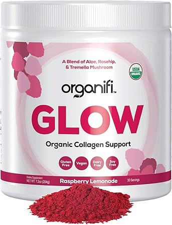 Organifi: Glow - Organic Collagen Supplement Powder - 30 Servings- Organic and Vegan - Supports S... | Amazon (US)