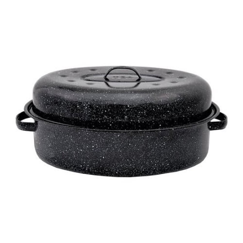 Granite Ware 18" Covered Oval Roaster, 15 Pound Capacity, Roasting Pan - Walmart.com | Walmart (US)