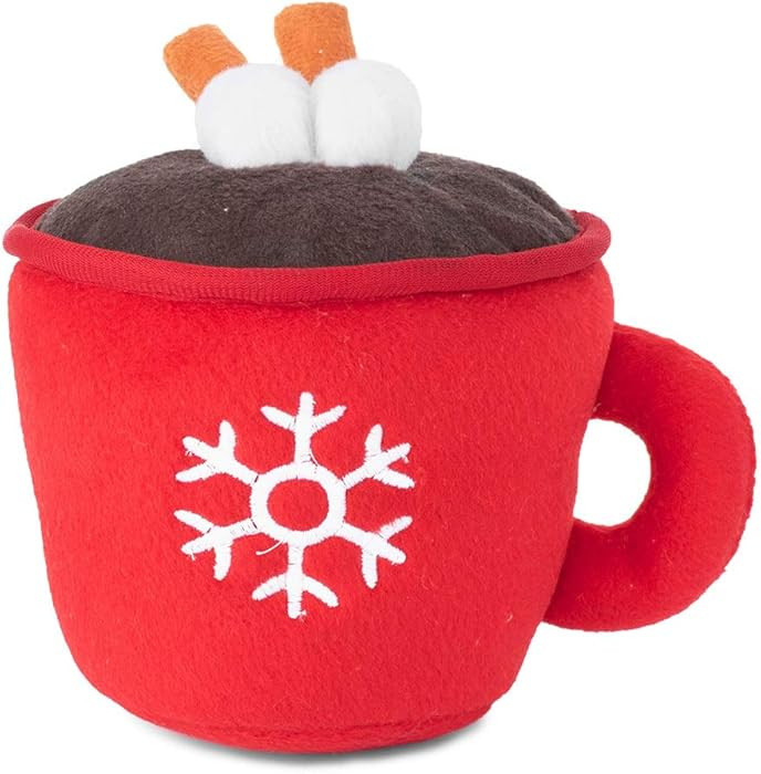 ZippyPaws - Stuffed Plush Dog Toy with Squeaker - Holiday Hot Cocoa | Amazon (US)
