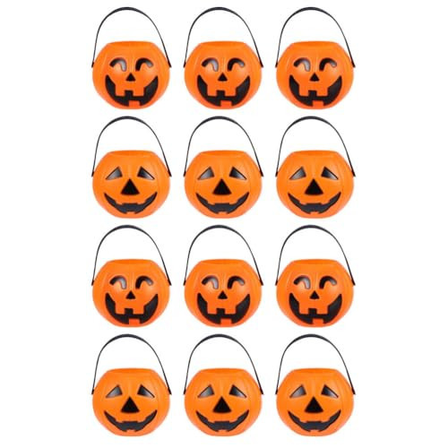Halloween Pumpkin Candy Bucket – 12pcs Jack-o-Lantern Treat Container | Amazon (US)