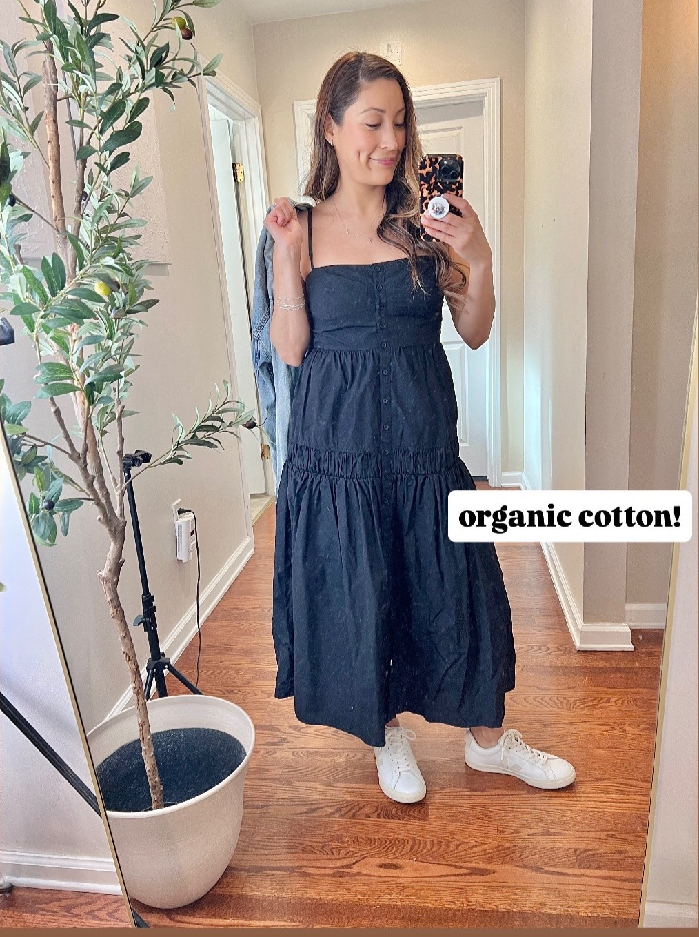 January in Los Angeles! ❄️☀️😎#winteroutfit #springoutfit #springdress #organiccotton #organicdress #casualoutfit 

#LTKTall #LTKmomlife #LTKootd