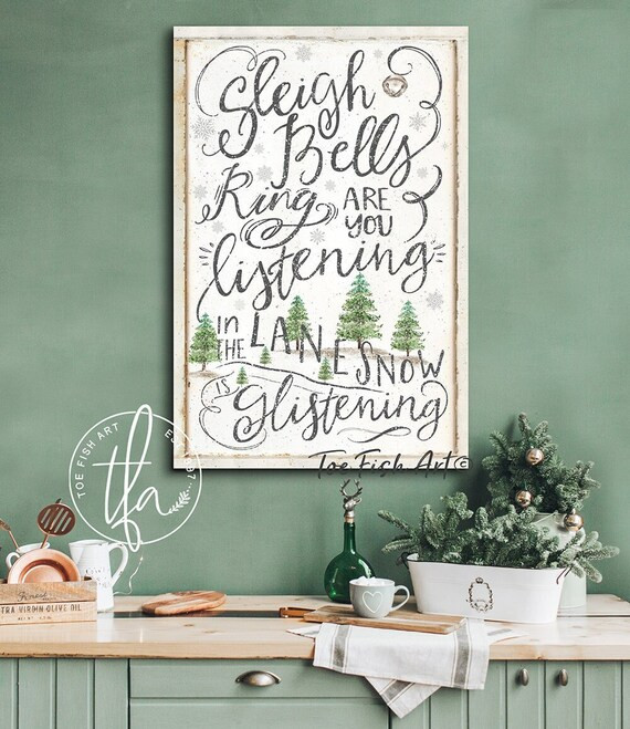 Sleigh Bells Ring Christmas Decor Holiday Decor Modern - Etsy | Etsy (US)