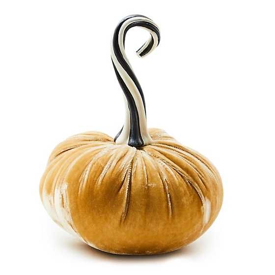 Autumnology Vanilla Twisted Stem Velvet Pumpkin | MacKenzie-Childs