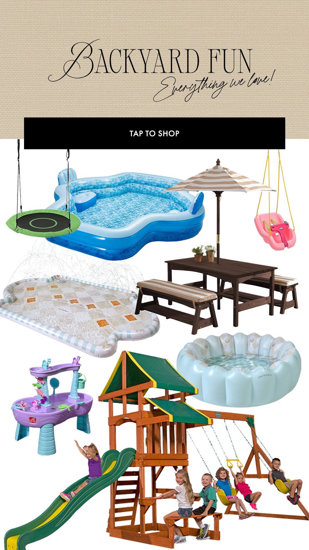 Backyard summer fun! Everything we have and love for the kids in the summer 🥰🥰 this bubble pool is the one I shared the kids in — just our print is a few years old! Love this years though!! Amazing qualify 👏🏼👏🏼

Summer fun, kids pool, kiddie pool, Minni dip x target, backyard discovery swingset 

#LTKSummerEdit #LTKKids #LTKHome