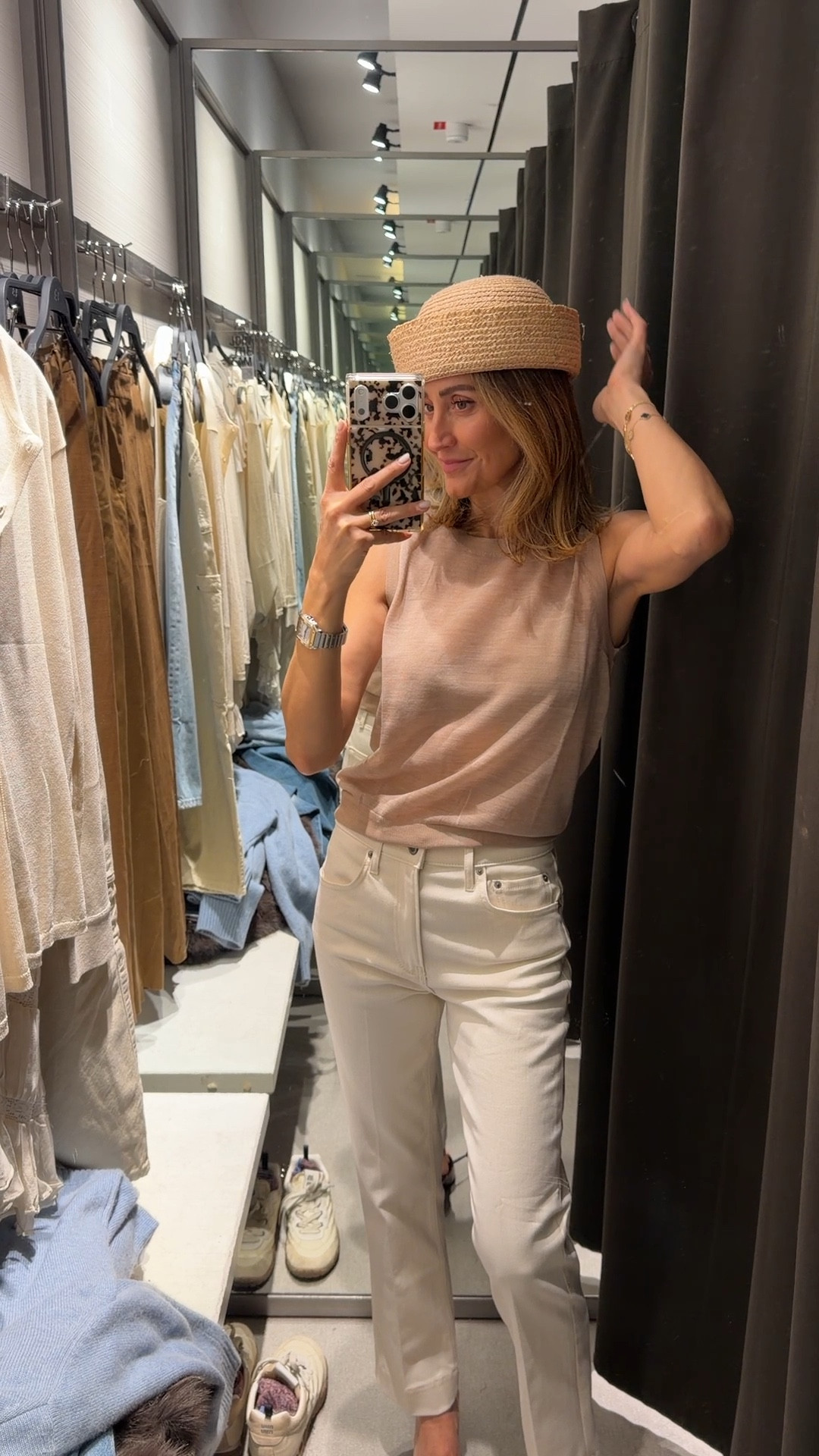 Soft neutrals and this little hat moment 🤍
but it’s really the pants…. this style is so it for spring!

#LTKOver40 #LTKSeasonal #LTKootd