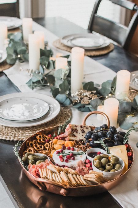 Holiday table scape 
Holiday decor 
Holiday 

#LTKunder50 #LTKHoliday #LTKhome