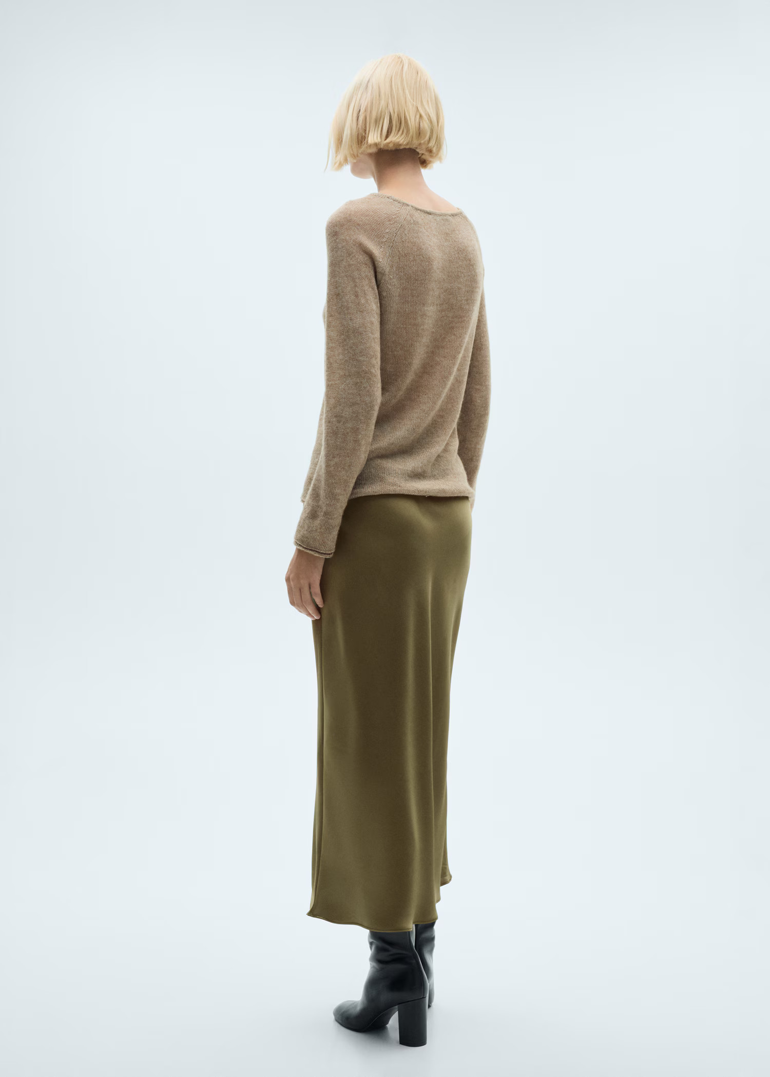 Midi satin skirt - Women | MANGO United Kingdom | MANGO (UK)