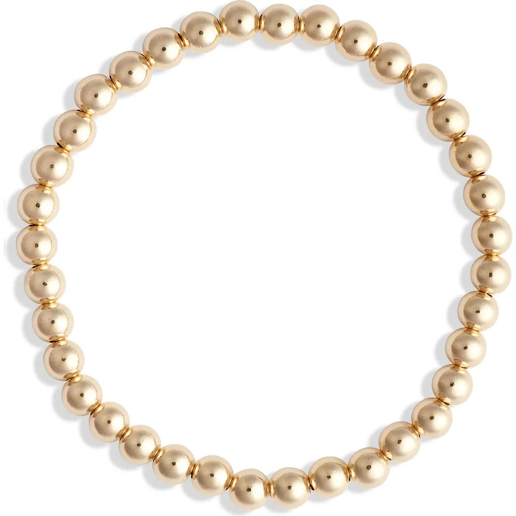 Nashelle Beaded Stretch Bracelet in Yellow Gold Fill at Nordstrom | Nordstrom