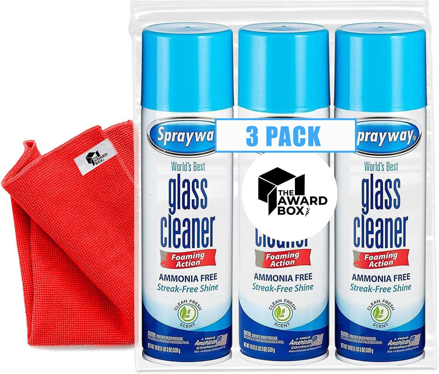 Spraiway Glass Cleaner Foam Action Cleaner 19 oz. with Cleaning Cloth in The Award Box Packaging ... | Amazon (US)