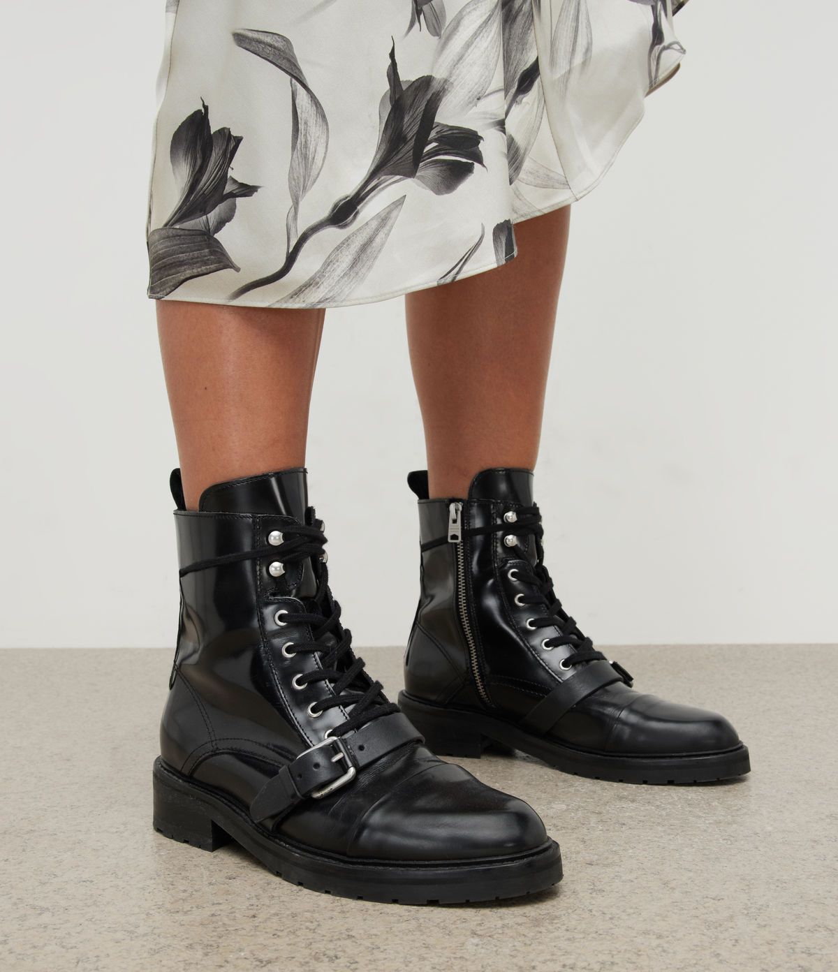 Donita Leather Boots | AllSaints US