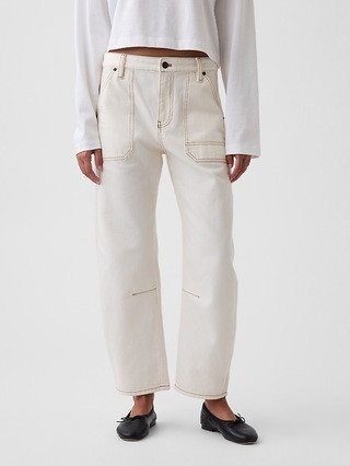 Mid Rise Barrel Utility Ankle Pants | Gap (US)