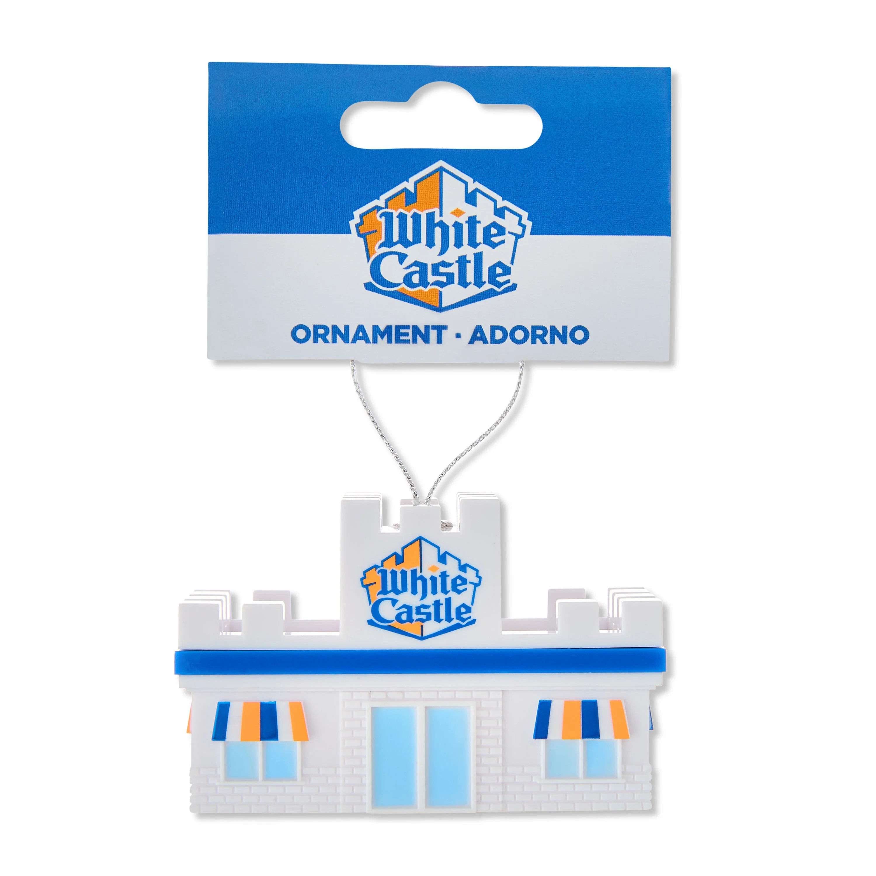 White Castle Decoupage Holiday Ornament, White, Plastic,by Ruz | Walmart (US)