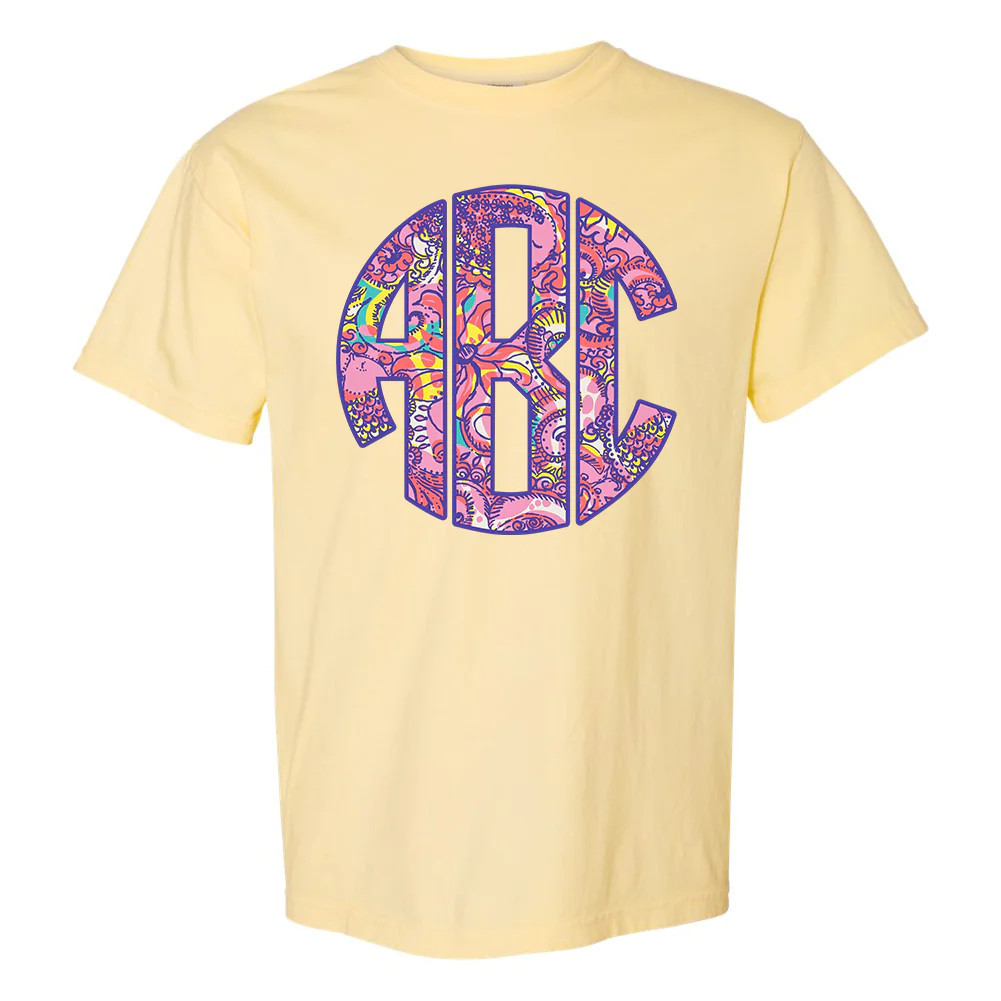 Monogrammed Lilly Big Print T-Shirt | United Monograms