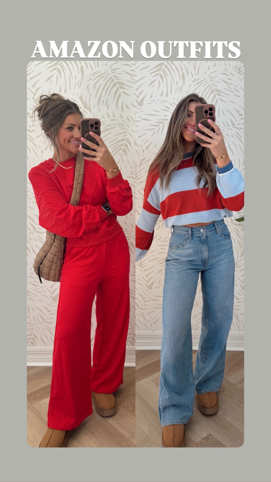 XS set! S sweater! 2/26 jeans (true to size!). 