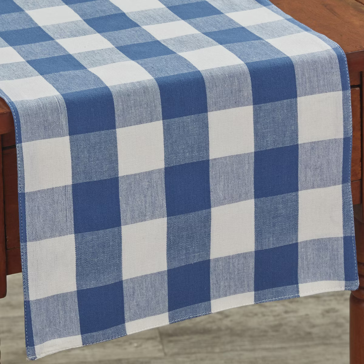 Park Designs Buffalo Check Backed China Blue Table Runner 13" x 36" | Target