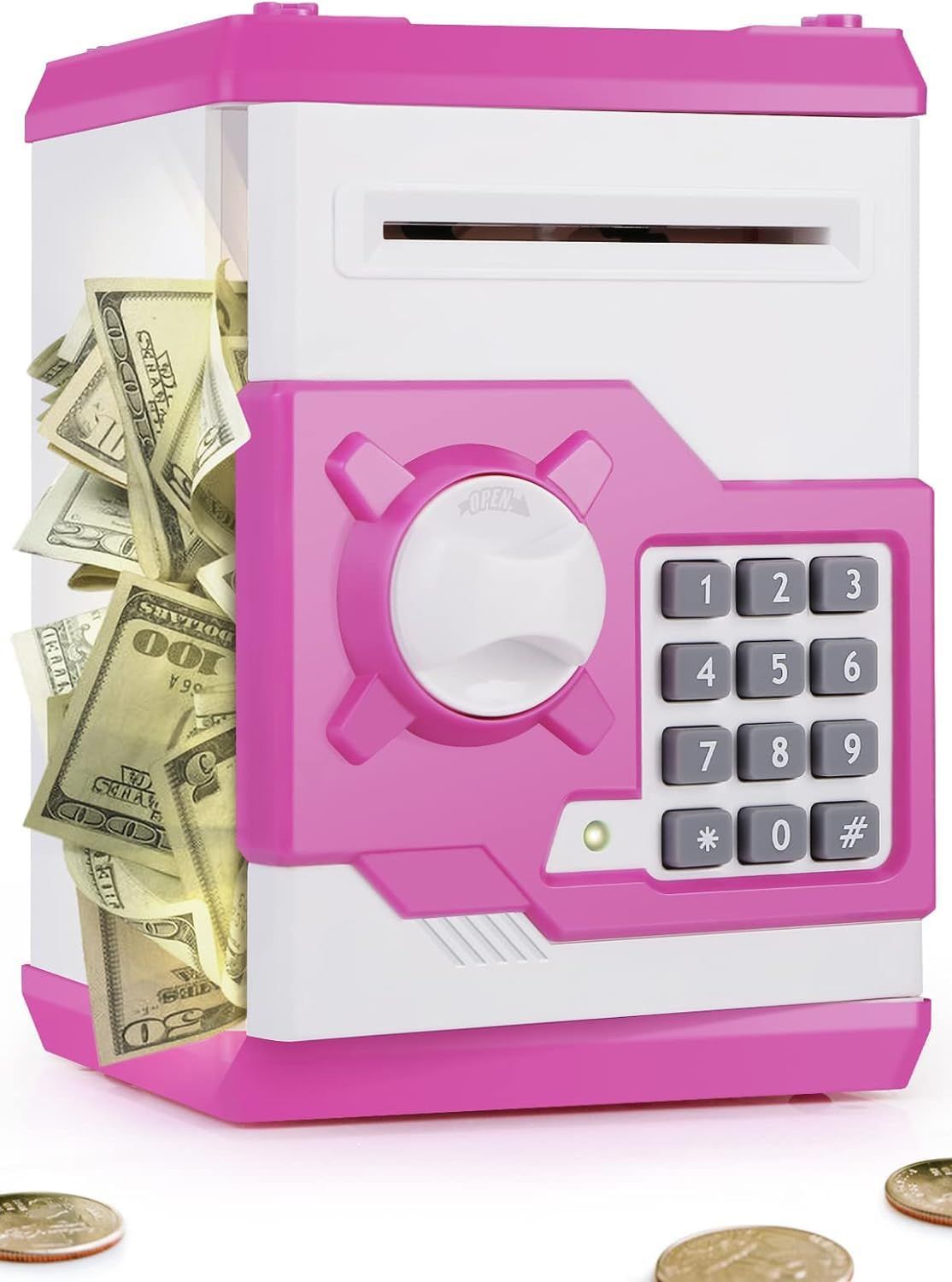 PLAYSHEEK Piggy Bank for Girls Boys Large Electronic Money Coin Banks with Password Protection, A... | Amazon (US)