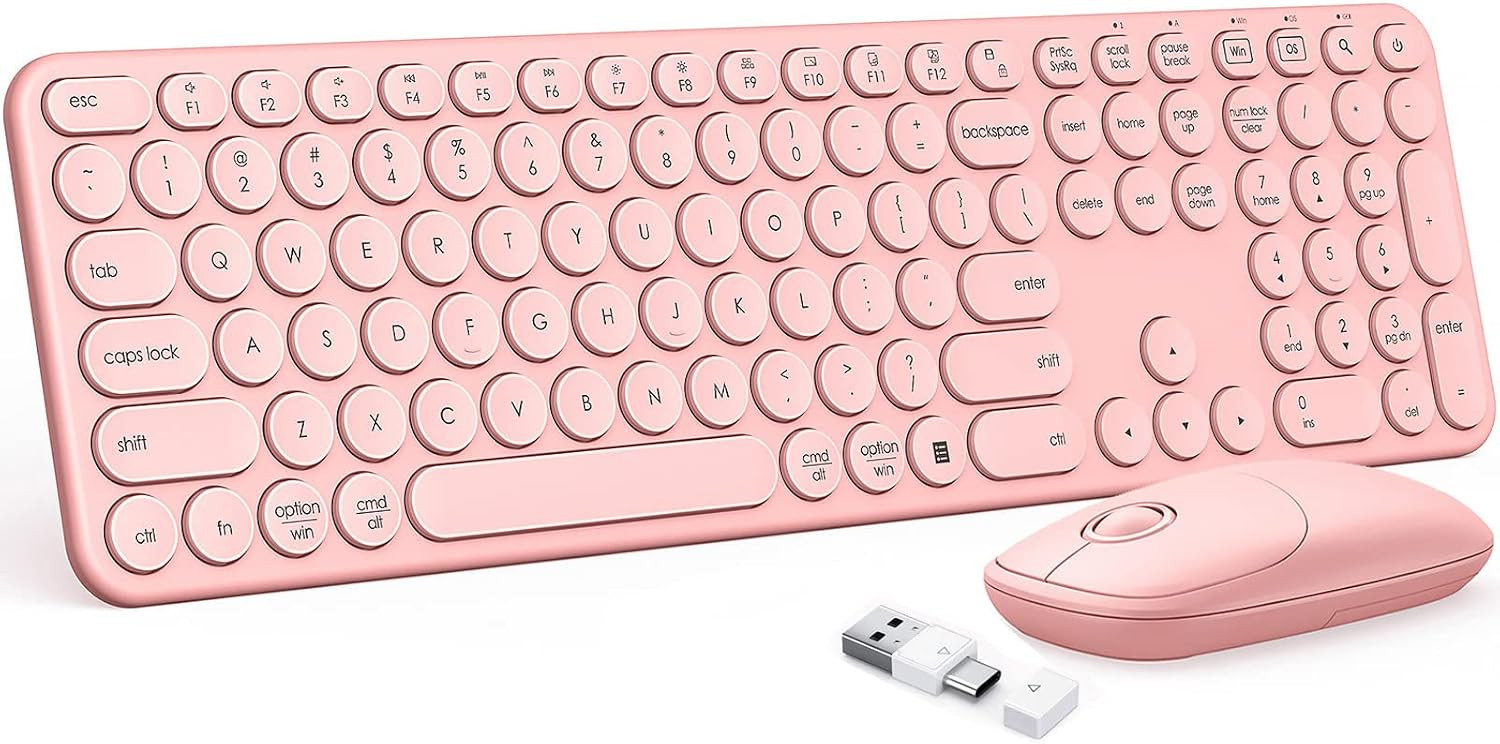 Wireless Keyboard and Mouse Combo, seenda USB / Type C Wireless Mouse and Keyboard for Mac and Wi... | Amazon (US)