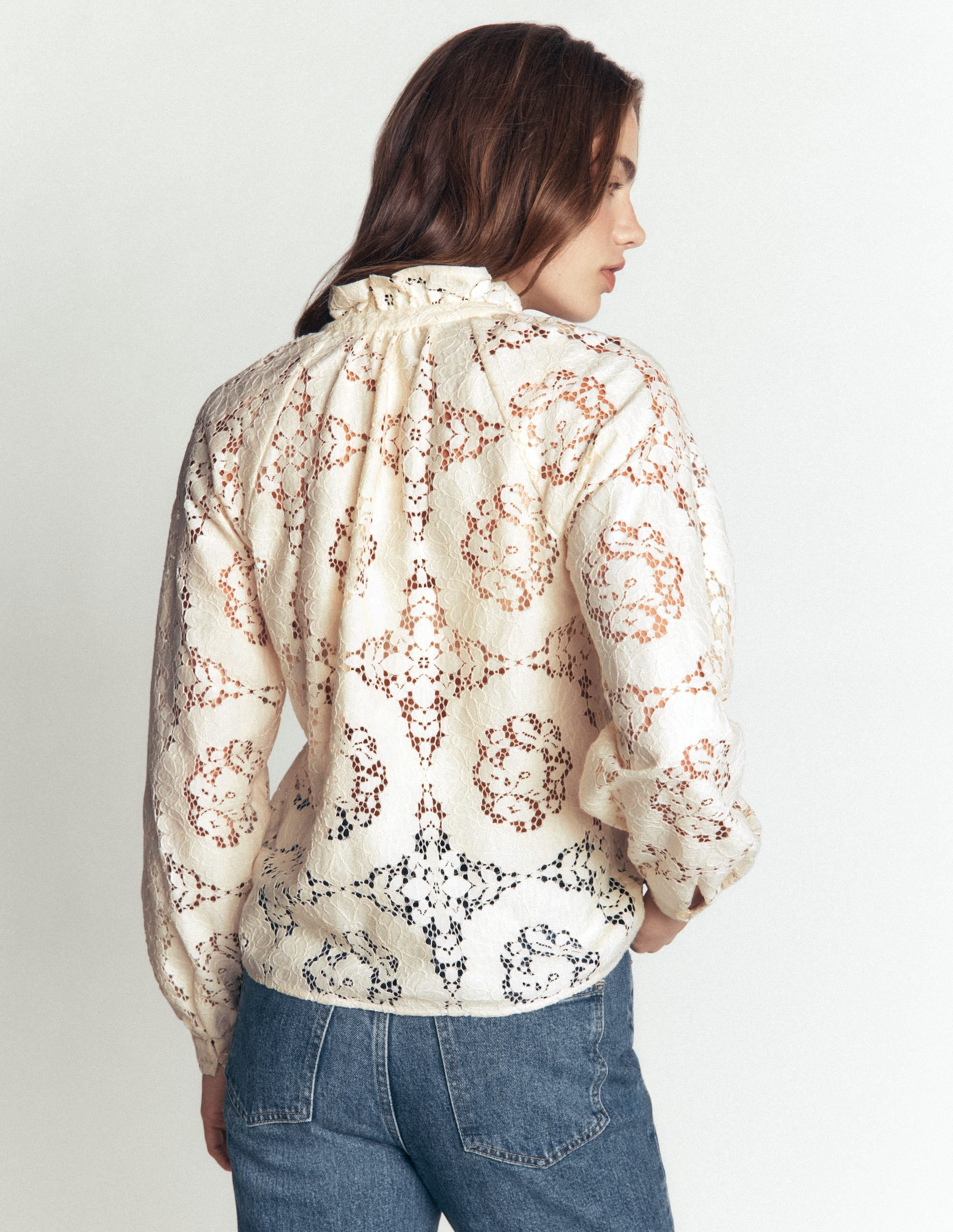 Erica Lace Top-Ivory | Boden (US)